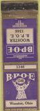 Matchbook Cover - Matchbook Cover Elks Club Wooster OH WORN