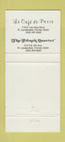Matchbook Cover - Le Cafe de Paris Fort Lauderdale FL 30 Strike