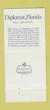 Matchbook Cover - Diplomat Florida Hotel 30 Strike