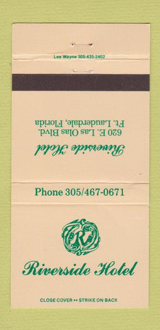 Matchbook Cover - Riverside Hotel Fort Lauderdale FL 30 Strike