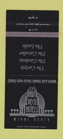 Matchbook Cover - Art Deco Hotels Miami Beach FL 30 Strike