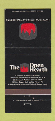 Matchbook Cover - The Open Hearth Valley Forge PA 30 Strike