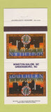 Matchbook Cover - Southern Lights Bistro Winston Salem Greensboro N 30 Strike