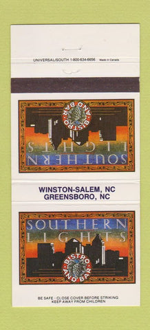 Matchbook Cover - Southern Lights Bistro Winston Salem Greensboro N 30 Strike