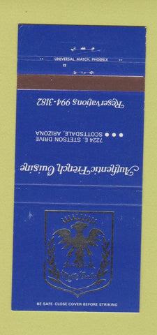 Matchbook Cover - Monte Carlo French Restaurant Scottsdale AZ 30 Strike