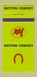Matchbook Cover - Ketton Cement Sheffield WORN 30 Strike
