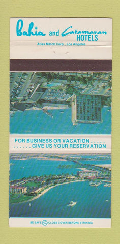 Matchbook Cover - Bahia Catamaran Hotels San Diego CA WEAR 30 Strike
