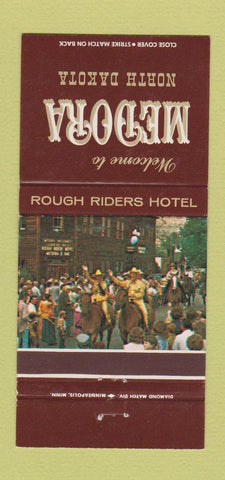 Matchbook Cover - Medora ND Rough Riders Hotel 30 Strike