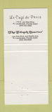 Matchbook Cover - Le Cafe de Paris Fort Lauderdale FL 30 Strike