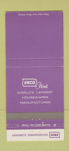 Matchbook Cover - Ekco Housewares 30 Strike