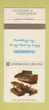 Matchbook Cover - Hammond Organs Music WEAR 30 Strike