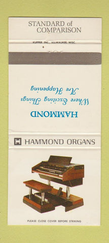Matchbook Cover - Hammond Organs Music WEAR 30 Strike
