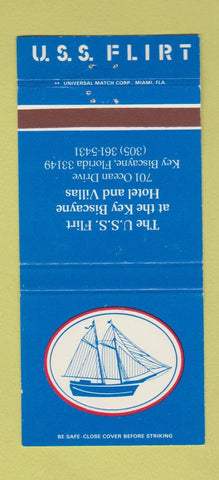 Matchbook Cover - USS Flirt Key Biscayne Hotel Miami FL 30 Strike