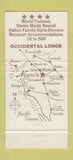 Matchbook Cover - Negri's Restaurant Occidental Lodge CA 30 Strike