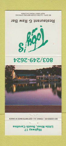 Matchbook Cover - Toby's Restaurant Little River SC 30 Strike