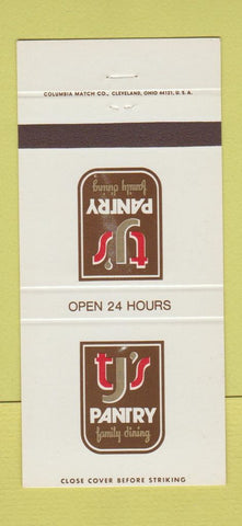 Matchbook Cover - TJ's Pantry Restaurant Post Falls ID Richland WA 30 Strike