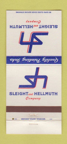 Matchbook Cover - Sleight Hellmuth Printing Inks  30 Strike