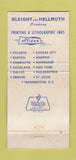 Matchbook Cover - Sleight Hellmuth Printing Inks  30 Strike