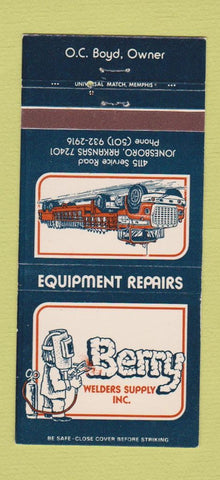 Matchbook Cover - Berry Welding Supply Jonesboro AR 30 Strike
