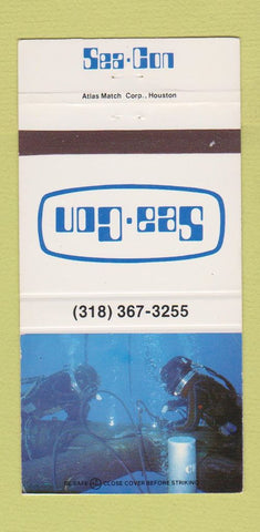Matchbook Cover - Sea Con New Iberia LA pipeline underwater welding 30 Strike