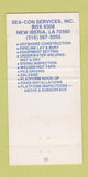 Matchbook Cover - Sea Con New Iberia LA pipeline underwater welding 30 Strike