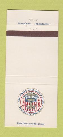 Matchbook Cover - Army Navy Club Washington DC 30 Strike