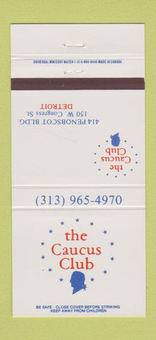Matchbook Cover - The Caucus Club Detroit MI 30 Strike