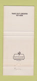 Matchbook Cover - Aclie Wongs Pacific Cafe  WEAR 30 Strike
