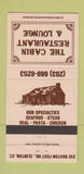 Matchbook Cover - Cabin Restaurant Clinton CT WEAR 30 Strike