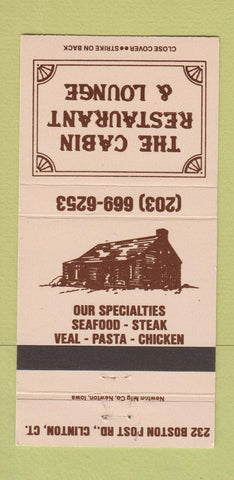 Matchbook Cover - Cabin Restaurant Clinton CT WEAR 30 Strike
