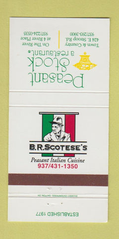 Matchbook Cover - BR Scotese's Italian 30 Strike