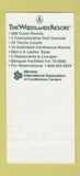 Matchbook Cover - Woodlands Resort  30 Strike