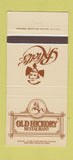 Matchbook Cover - Old Hickory Restaurant Nashville TN Opryland 30 Strike