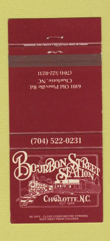 Matchbook Cover - Bourbon Street Station Charlotte NC 30 Strike