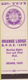 Matchbook Cover - Matchbook Cover Elks Club Orange CA