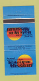 Matchbook Cover - Missouri Tourism Jefferson City MO 30 Strike
