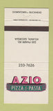 Matchbook Cover - Azio Pizza Pasta Atlanta GA 30 Strike