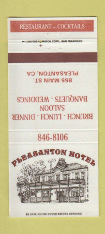 Matchbook Cover - Pleasanton Hotel CA 30 Strike