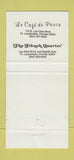 Matchbook Cover - Le Cafe de Paris Fort Lauderdale FL 30 Strike