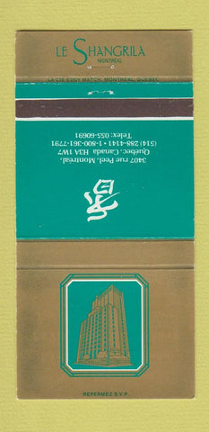 Matchbook Cover - Le Shangrila Montreal QC WEAR 30 Strike