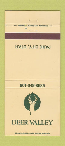 Matchbook Cover - Deer Valley Park City UT 30 Strike