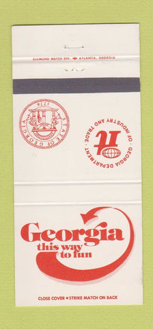 Matchbook Cover - Georgia Tourism Industry Atlanta GA 30 Strike
