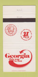 Matchbook Cover - Georgia Tourism Industry Atlanta GA 30 Strike