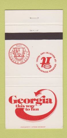 Matchbook Cover - Georgia Tourism Industry Atlanta GA 30 Strike