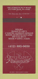 Matchbook Cover - Office Lounge Restaurant Pittsburgh PA 30 Strike