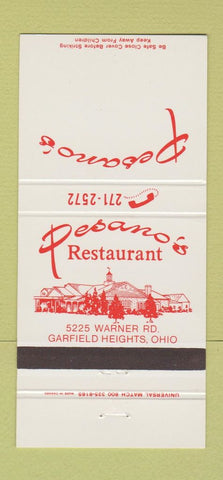 Matchbook Cover - Pesano's Restaurant Garfield Heights OH 30 Strike