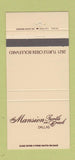 Matchbook Cover - Mansion on Turtle Creek Dallas TX 30 Strike