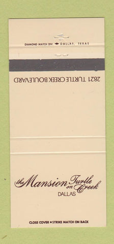 Matchbook Cover - Mansion on Turtle Creek Dallas TX 30 Strike