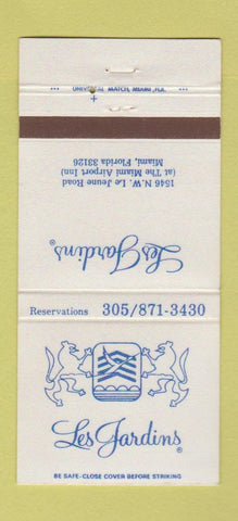 Matchbook Cover - Les Jardins Miami FL 30 Strike