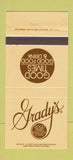 Matchbook Cover - Grady's Restaurant Knoxville Memphis TN Atlanta GA 30 Strike